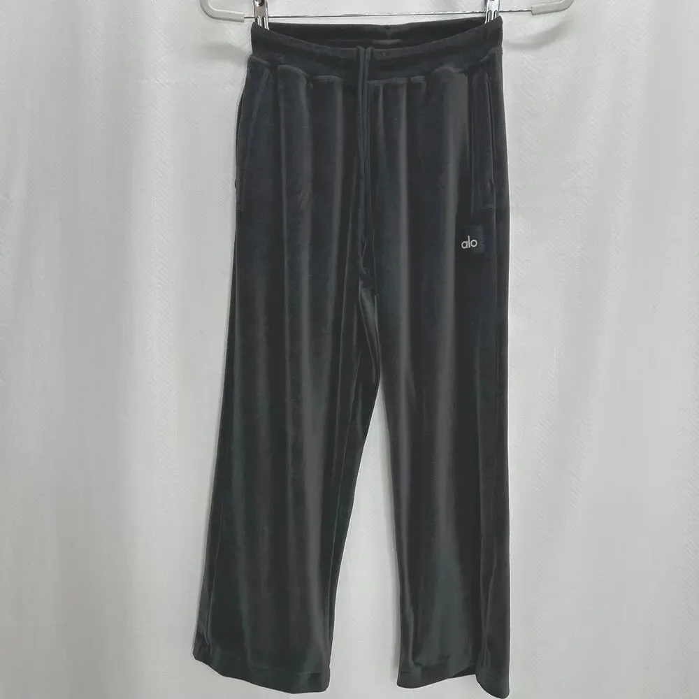 Alo girls velour track pants XXS